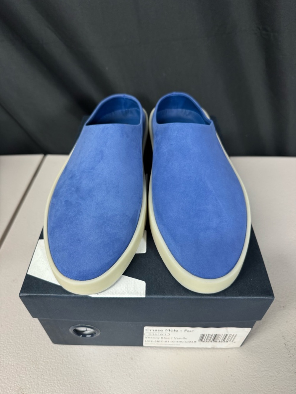 Blue Slip-On Suede Sneakers